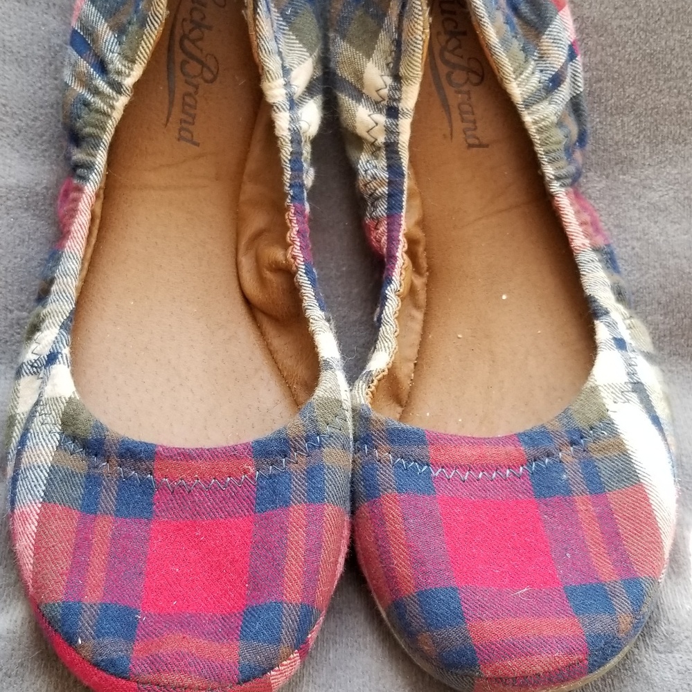 Lucky Brand plaid ballet flats size 7 1/2